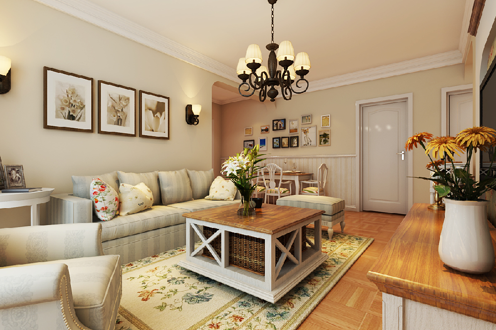 客厅作为待客区域,一般要求简洁明快,同时装修较其它空间要更明快光鲜。